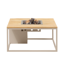 Cosiloft 100 lounge table sandy beige / teak