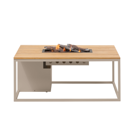 Cosiloft 120 lounge table sandy beige / teak