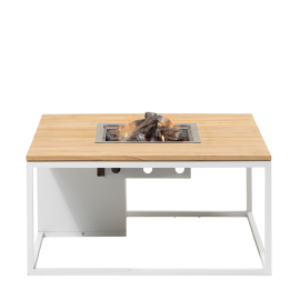 Cosiloft 100 lounge table white / teak