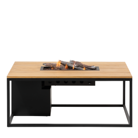 Cosiloft 120 lounge table black / teak