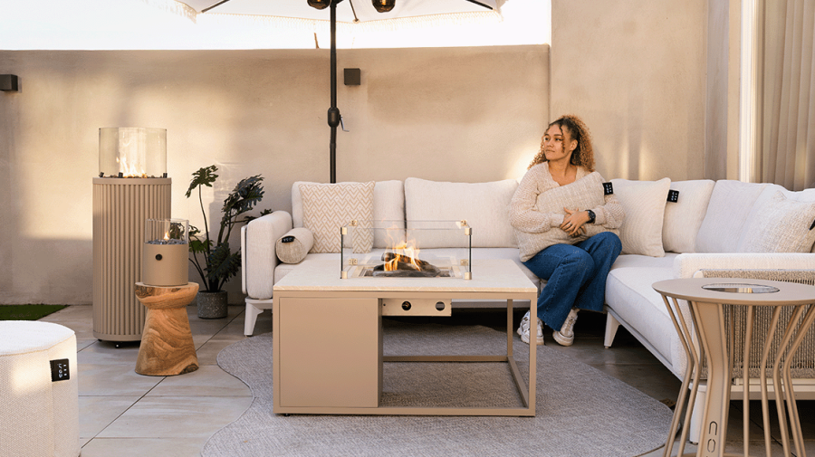 Cosiloft 120 lounge table sandy beige / stone look