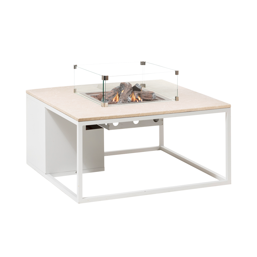 Cosiloft 100 lounge table white / stone look