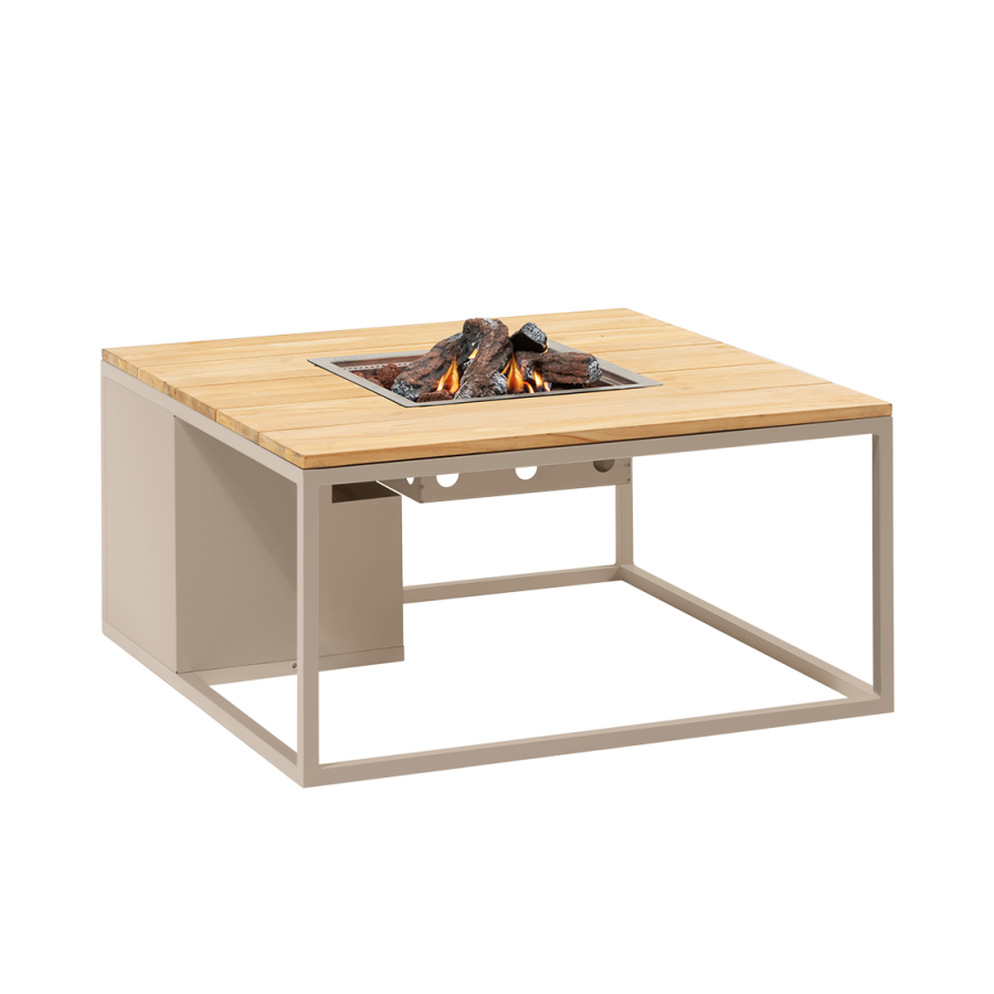 Cosiloft 100 lounge table sandy beige / teak