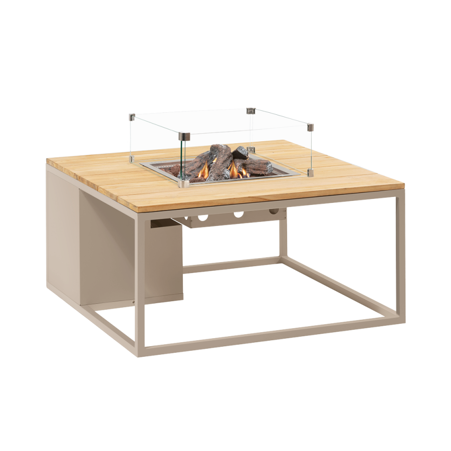 Cosiloft 100 lounge table sandy beige / teak