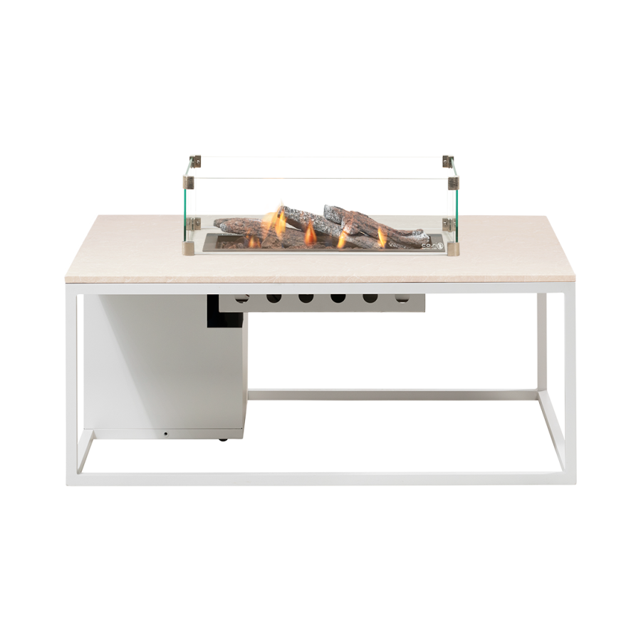 Cosiloft 120 lounge table white / stone look