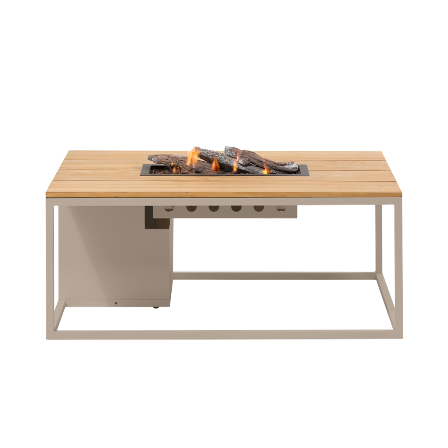 Cosiloft 120 lounge table sandy beige / teak