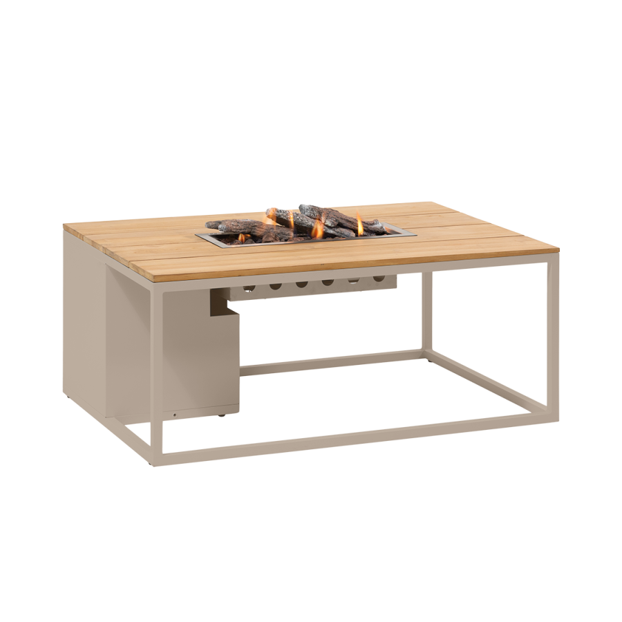 Cosiloft 120 lounge table sandy beige / teak